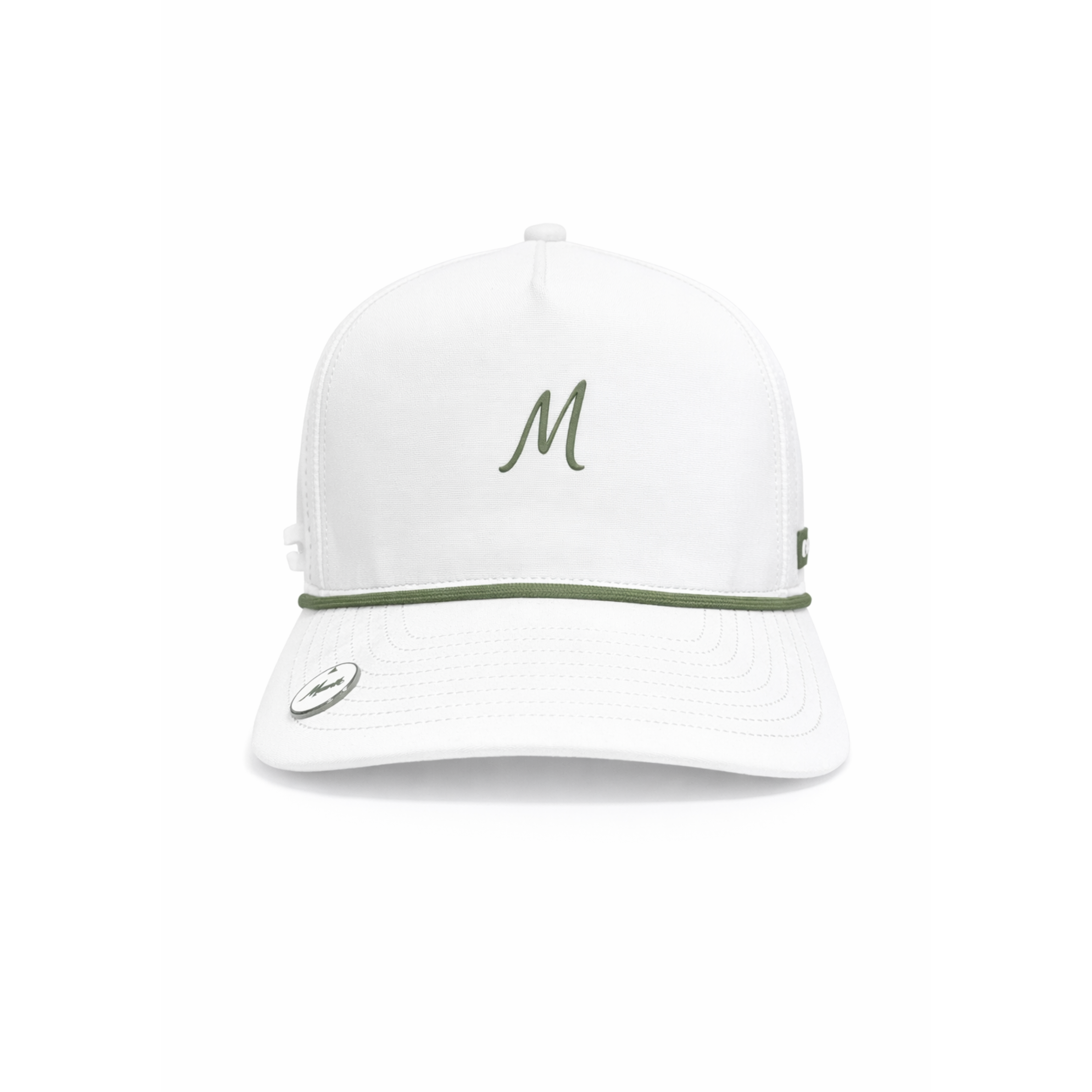Mavik Performance Golf Hat - White / Green