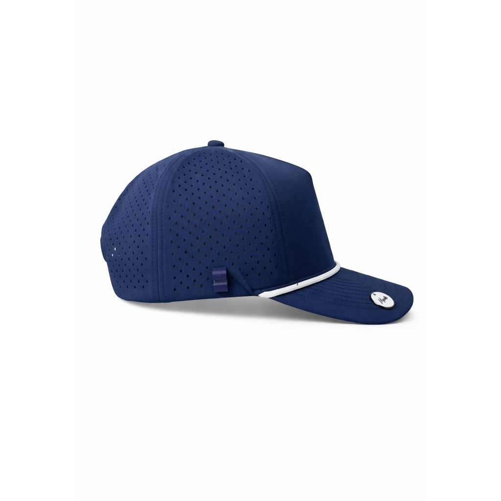 Mavik Performance Golf Hat - Navy Blue / White