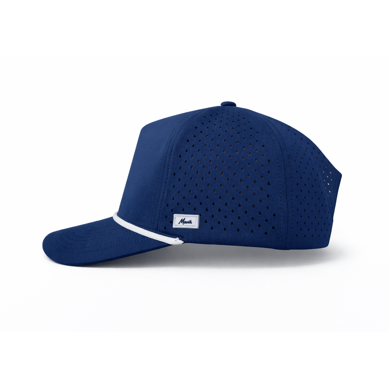 Mavik Performance Golf Hat - Navy Blue / White