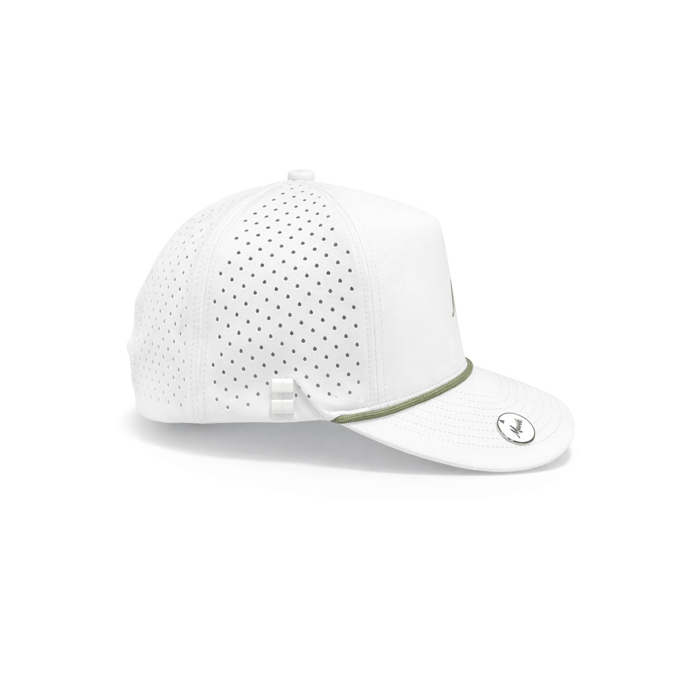 Mavik Performance Golf Hat - White / Green