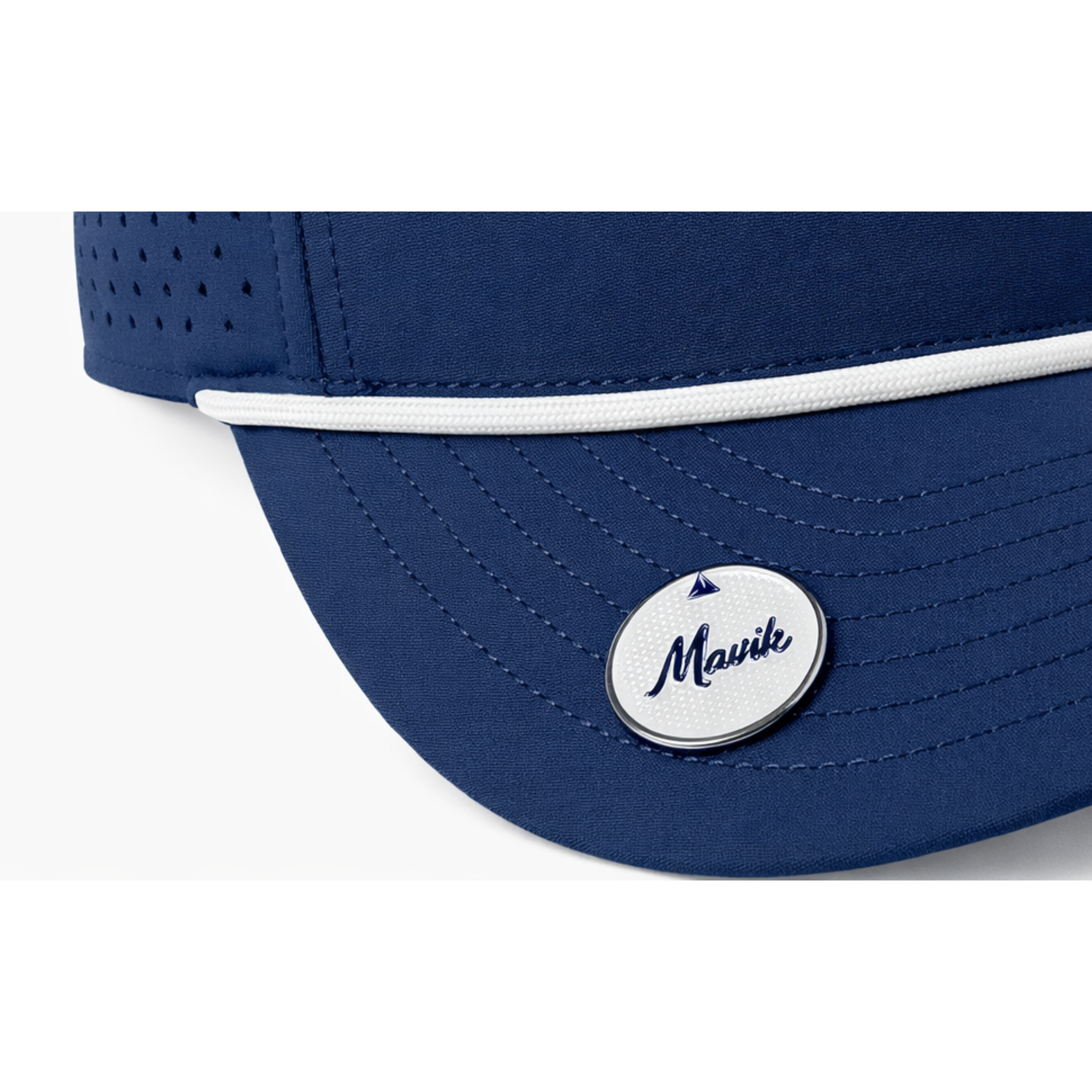 Mavik Performance Golf Hat - Navy Blue / White