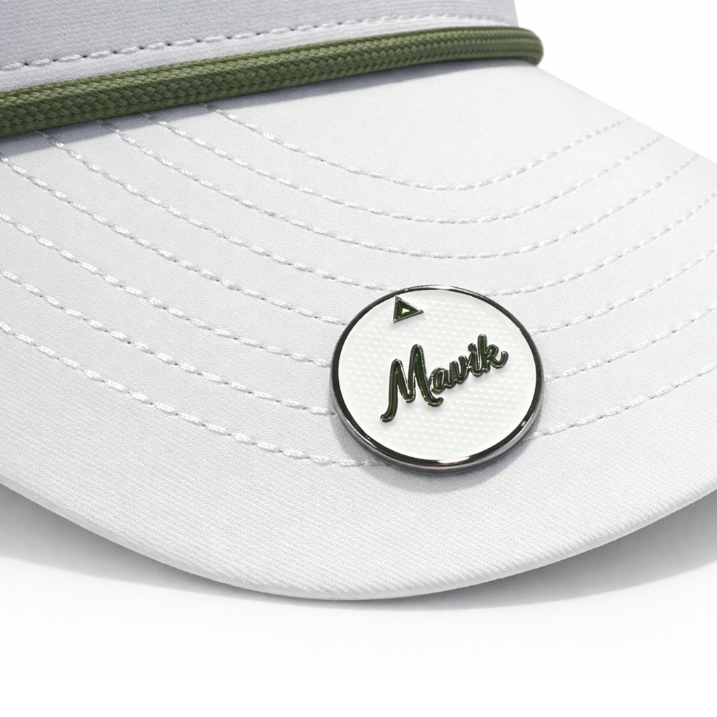 Mavik Performance Golf Hat - White / Green