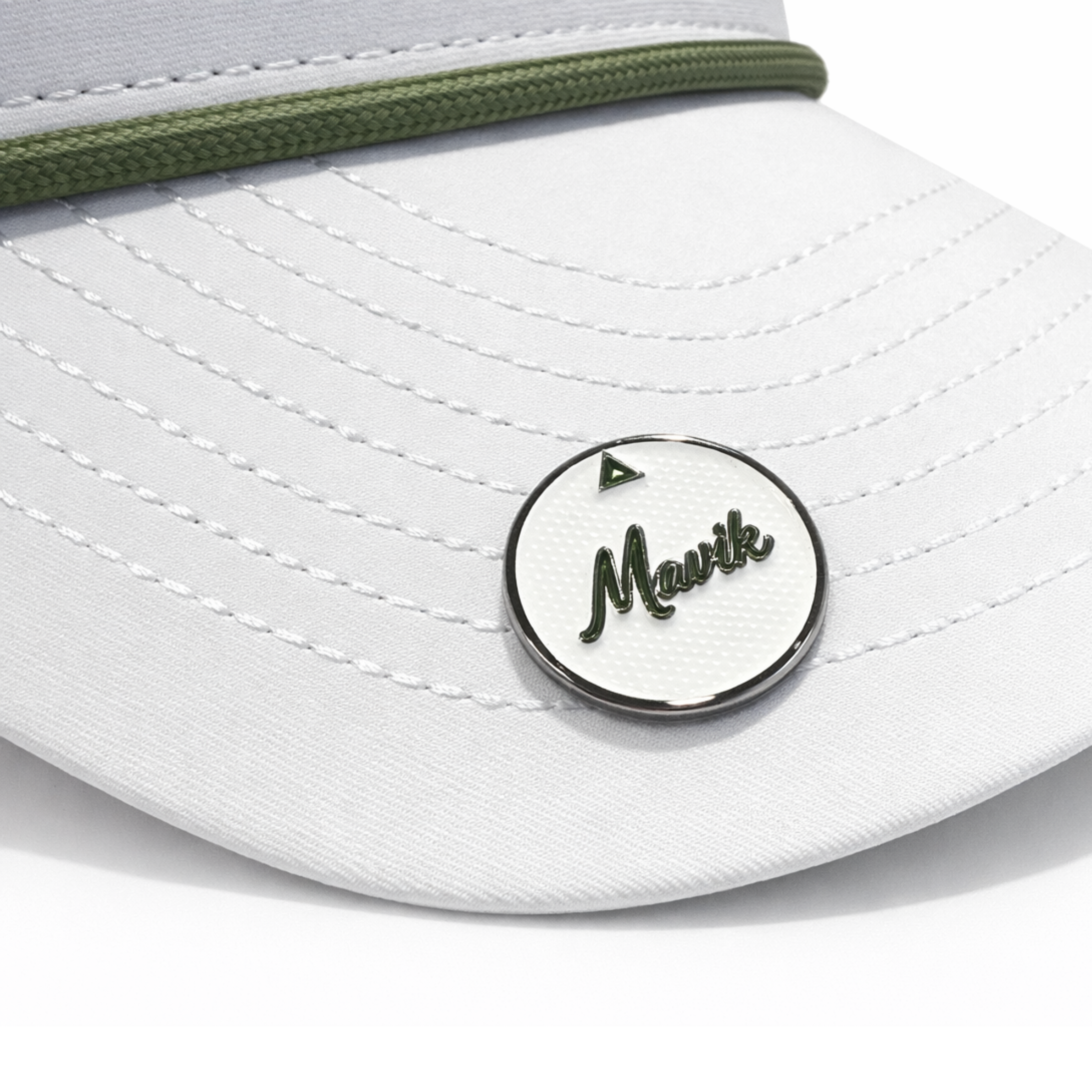 Mavik Performance Golf Hat - White / Green